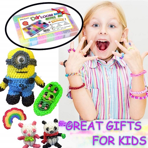 Beads for Kids Crafts, 1100 Jewelry Making Kit Includes Scissor, String,  Instruction and Accessories for Bracelet Making, Toys for Girls by Inscraft