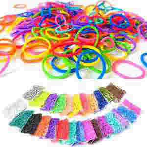 Inscraft Loom Rubber Bands, 12750pc Rubber Band Refill Kit in 26 Colors  with 500 Clips 6 Hooks, Loomy Bands _